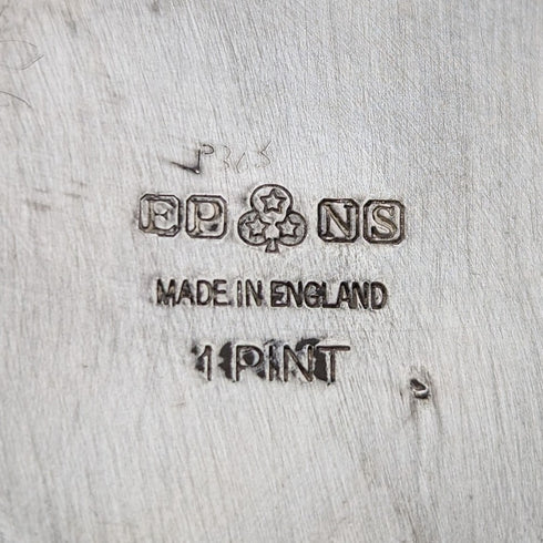 British Vintage Silver Plated 1 Pint Jersey Jug